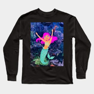 Mermaid under the sea Long Sleeve T-Shirt